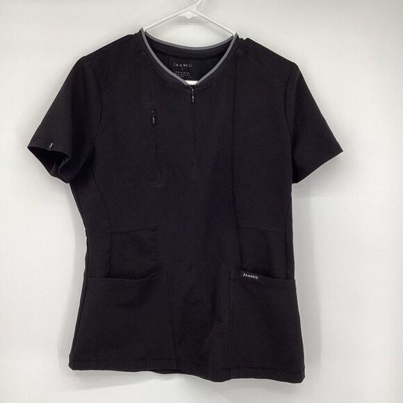 Mens Jaanuu 1/4 Zip Scrub Top - Small - Black/gray‎ small - Picture 1 of 6